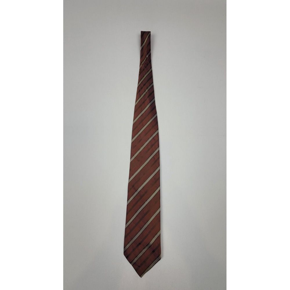 Joseph Abboud Mens Neck‎ Tie. Vintage Striped Brown/Tan.